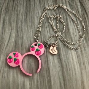 Ritzee Rebel Mouse Ears Necklace - Strawberry Milk